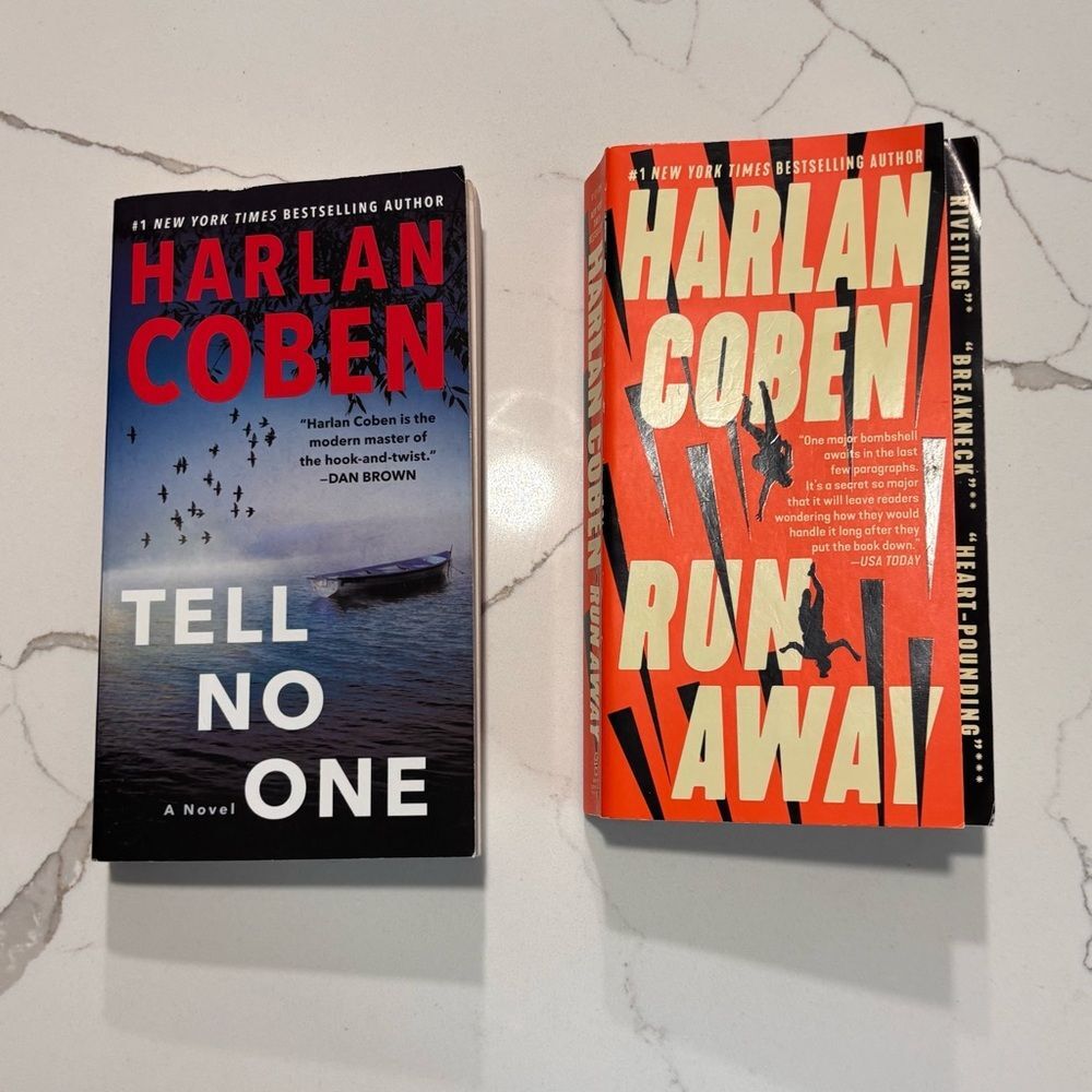 Harlan Coben Two Compelling Thriller Fiction Books Black Blue Orange Adult